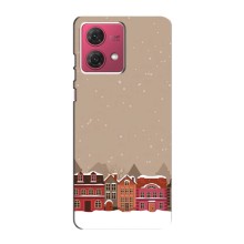 Новорічні, Святкові Чохли для Motorola MOTO G84 - 2024 год (Зимове місто)
