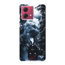 Новорічні, Святкові Чохли для Motorola MOTO G84 - 2024 год (Зимовий потяг)