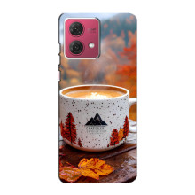 Чохол з унікальним дизайном 'Осінь з кавою' для Motorola MOTO G84 – Кава на природі
