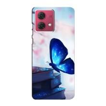 Силіконовий бампер з картинкою звірів для Motorola MOTO G84 (Метелик синій)