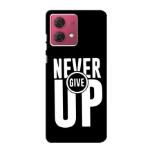 Силиконовый Чехол на Motorola MOTO G84 с картинкой Nike (Never Give UP)