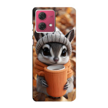 Друкований чохол 'Звірята з кавою' для Motorola MOTO G84