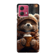 Друкований чохол 'Звірята з кавою' для Motorola MOTO G84 – Мішка з кавою