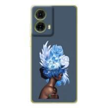 Чехлы (ART) Цветы на Motorola MOTO G85 (VPrint) (Цветы на голове)