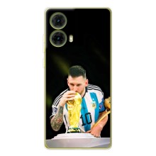 Чехлы для Motorola MOTO G85 (Leo чемпион) (AlphaPrint) (Кубок Месси)