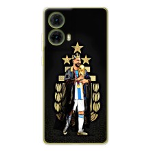 Чехлы для Motorola MOTO G85 (Leo чемпион) (AlphaPrint) (Месси Король)