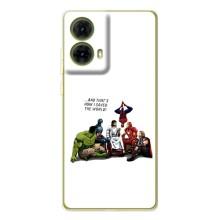 Чехлы для Motorola MOTO G85 (Для Христиан) – Иисус супергерой