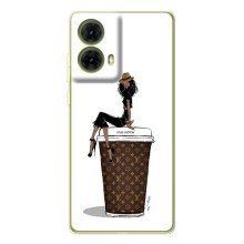 Чехлы Луи Витон для Motorola MOTO G85 (AlphaPrint - LOUIS VUITTON) (кофе LOUIS VUITTON)