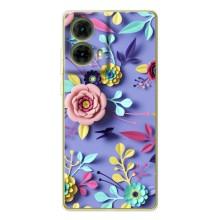 Чехлы с Цветами для Motorola MOTO G85 (VPrint) (Цветочный дизайн)