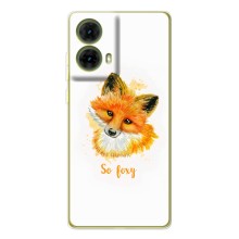 Чехлы с картинкой Лисички для Motorola MOTO G85 (VPrint) (Девочка Лиса)