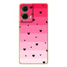 Чехлы с тематикой "Маленькие Сердечки" на Motorola MOTO G85 (Чорные сердечки)