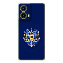 Чехлы для Motorola MOTO G85  Укр. Символика (AlphaPrint) (Цветочный Герб)