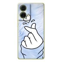 Чехлы (Знак сердечка) на Motorola MOTO G85 – Сердечка знак