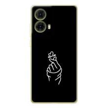 Чехлы (Знак сердечка) на Motorola MOTO G85 – Знак Сердечка