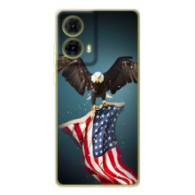 Чохол Прапор USA для Motorola MOTO G85 (Орел і прапор)