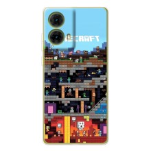 Чехол Майнкрафт на Motorola MOTO G85 (AlphaPrint) Minecraft (фон Minecraft)