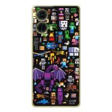 Чехол майнкрафт для Motorola MOTO G85 – Все персонажи