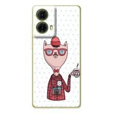 Чехол на тематику: Коты для Motorola MOTO G85 – Кот аристократ