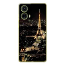 Чехол Эйфелева Башня для Motorola MOTO G85 - (AlphaPrint) (Ночной Париж)