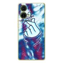 Чехол с принтом для Motorola MOTO G85 (AlphaPrint - Знак сердечка)