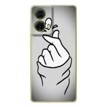 Чехол с принтом для Motorola MOTO G85 (AlphaPrint - Знак сердечка)