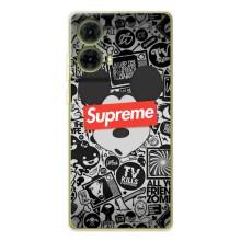 Чехол с Брендами одежды на Мото Джи85 – Supreme Маус