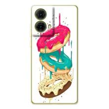 Чохол з зображенням смачної їжі для Motorola MOTO G85 – Соковиті пончики