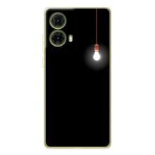 Чохол з картинками на чорному фоні для Motorola MOTO G85 – Лампочка