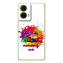 Чехол Амонг Ас для Motorola MOTO G85 (AlphaPrint) (Яркий АмонгАс)