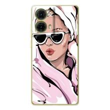 Чехол с картинкой Модные Девчонки Motorola MOTO G85 (Девушка в халате)