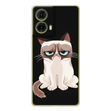 Чехол с принтом для Motorola MOTO G85 (AlphaPrint) Модные коты (Грустный кот)