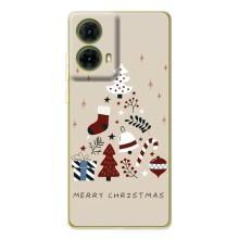 Чехол Санта Клаус для Motorola MOTO G85 (Merry Christmas)