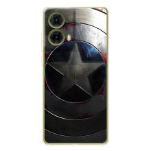Чехол с Щитом Капитана Америки на Motorola MOTO G85 – Ретро Щит Капитана