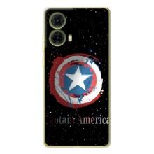 Чехол с Щитом Капитана Америки на Motorola MOTO G85 – Щит Капитана