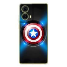 Чехол с Щитом Капитана Америки на Motorola MOTO G85 – Яркий Щит Капитана