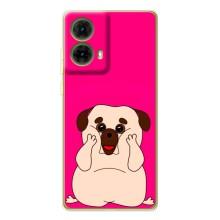 Чохол (ТПУ) Милі песики для Motorola MOTO G85 (Веселий Мопсік)