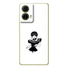 Чехлы Венсдей на Motorola MOTO G85 Уэнсдей (AlphaPrint) (танец Уэнздей)
