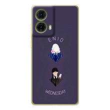 Чехлы Венсдей на Motorola MOTO G85 Уэнсдей (AlphaPrint) (Уэнздей и подруга)