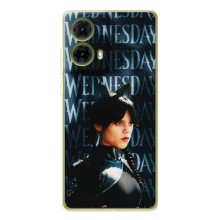 Чехлы Венсдей на Motorola MOTO G85 Уэнсдей (AlphaPrint) (Уэнздей кошка)
