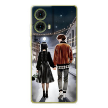 Чехол с дизайном Венздей 2 на Motorola MOTO G85 – Уэнсдей и Тайлер