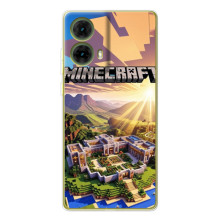 Чехол с картинками Майнкрафт для Мото G85 (Minecraft)