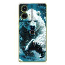 Чехол с картинкой «Хищники» для Motorola MOTO G85 – Медведь