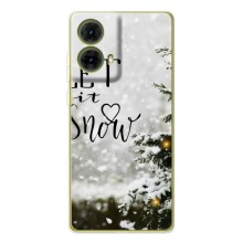 Новогодние, Праздничные Чехлы для Motorola MOTO G85 - 2024 год (Let it snow)