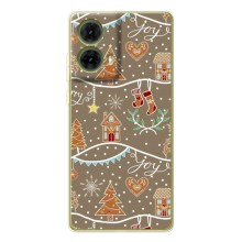 Новогодние, Праздничные Чехлы для Motorola MOTO G85 - 2024 год (Новогодние пряники)