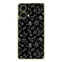 Новогодние, Праздничные Чехлы для Motorola MOTO G85 - 2024 год (Новогодний фон)
