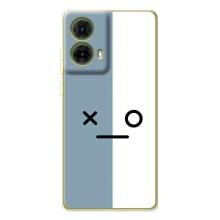 Силиконовые Чехлы (смешные стикеры) для Motorola MOTO G85 – Серо-белый