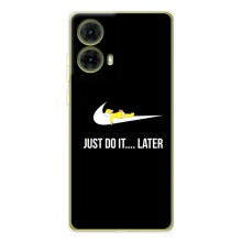 Силиконовый Чехол на Motorola MOTO G85 с картинкой Nike – Later