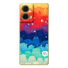 Силиконовый чехол с котиком для Motorola MOTO G85 (Mew)