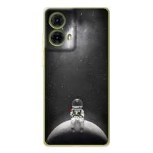 Силіконовый Чохол з принтом "Космонавти" на Motorola MOTO G85 – Космонавт романтик