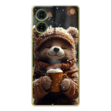 Друкований чохол 'Звірята з кавою' для Motorola MOTO G85 – Мішка з кавою